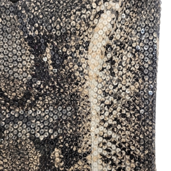 Mikael Aghal Ombre Snakeskin Sequin Feather Dress - Picture 5 of 8